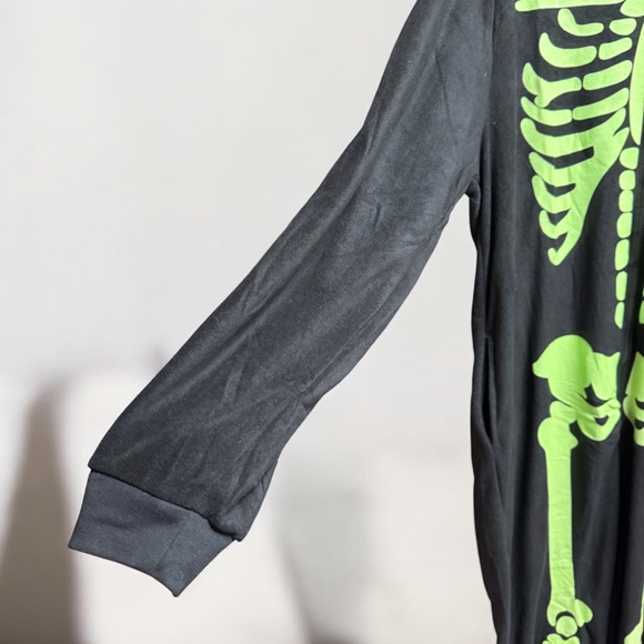 NWT #followme Unisex Skeleton Bodysuit XXL, Glow Green Bones! Cosplay, Pajamas - Picture 6 of 12